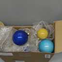 Civaner 18 Pcs Christmas Hanging Glass Ball Ornaments Multicolor Christmas Tree Decorations Decorative Glass Balls for Xmas Tree Party Decoration Wedding, 2.4inch, 2.8inch, 3.1inch