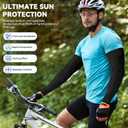 Arm Sleeves for Men Women Upf 50 Compression Arm Sleeve for UV Blocking Protection (Style 01-5 Pcs : Black+white+gray+blue+skin)