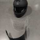 TRIANGLE Kids Motorcycle Helmets Youth Full Face Helmet Lightweight with 2 Visors DOT Approved (Large, Matte Black)