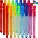MorTime 24 Pack Bubble Wands for Kids, 8 Colors Bubbles Stick Bulk, 14.6" Easter Party Favor Summer Toy for Children