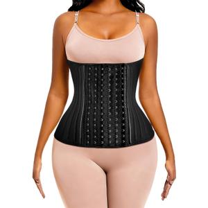 ECOWALSON Waist Trainer for Women - 9/25 Steel Bones & Additional Extender Cincher Corset for Hourglass body Shaper (XX-Small)
