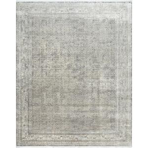 Gertmenian Indoor Transitional Area Rug - 9x13 Extra Large, Pet-Friendly, Ideal for High Traffic Areas in Living Room, Dining Room, Guest Room, Bedroom, or Entryway - Modica, Border Grey, 29245