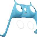 eXtremeRate Heaven Blue Decorative Trim Shell Compatible with p s 5 Controller, DIY Replacement Clip Shell, Custom Plates Cover Compatible with p s 5 Controller with Accent Rings