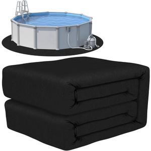 Thicker Upgraded Pool Liner Pad  Pre-Cut for 18' Round Above Ground Pool  Premium Felt Fabric  Protects Liner from Punctures and Leaks  Easy to Install and Trim Black