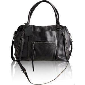 Women's Large Tote Bag City Tote Bag Purse with Zipper Women Vegan Leather Hobo Handbags with Adjustable Strap, Black 