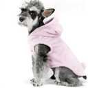 FOFOS Dog Winter Coat, Plush Dog Jacket with Leash Hole, Adjustable Warm Pet Snow Vest for  Dogs, Pink, M