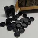 10 Pcs 40ml/1.4 Oz Empty Round Deodorant Containers, Black Empty Twist Up Tubes with Caps, Plastic Deodorant Bottles Refillable Lip Balm Tube for Lipstick Crayon Chapstick DIY Make Own