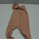 O2 BABY Baby Boys Girls Organic Cotton Zip Front Sleeper Pajamas, Footed Sleep 'n Play（3-6 Months, Brown）
