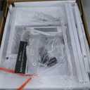 Furologee End Table with Charging Station, Nightstand with Fabric Drawers, Side Tables with USB Ports & Outlets, Night Stand with Storage Shelf & Hooks, for Living Room/Bedroom, White (1 pc)