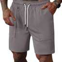 Men's Sweat Shorts Elastic Waist Drawstring 6'' Inseam Casual Gym Athletic Shorts with Pockets (S-3XL) (M)