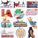 Konohan 12 Pcs California Magnets for Refrigerator Metal Fridge Magnet Magnetic California Souvenirs Gifts USA State Magnetic Los Angeles City Refrigerator Stickers, USA Flag, Coconut Tree