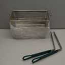 Deep Fryer Basket with Front Hooks, Non-Slip Handle, 13.2" x 6.5" x 5.9" Basket, 11.2" Long Handle, Easy Installation