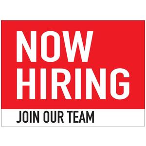 Large 12"x18" Now Hiring Join Our Team Window & Vehicle Decal - Weather and UV Resistant - Outdoor Durability