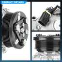 TadaMark A/C Air Conditioner Compressor With Clutch Fit for Chevy Trailblazer 2002-2009, Fit for GMC Envoy 2002-2009, Fit for Oldsmobile Bravada 2002-2004, Fit for Saab 9-7x 4.2L 2005-2009