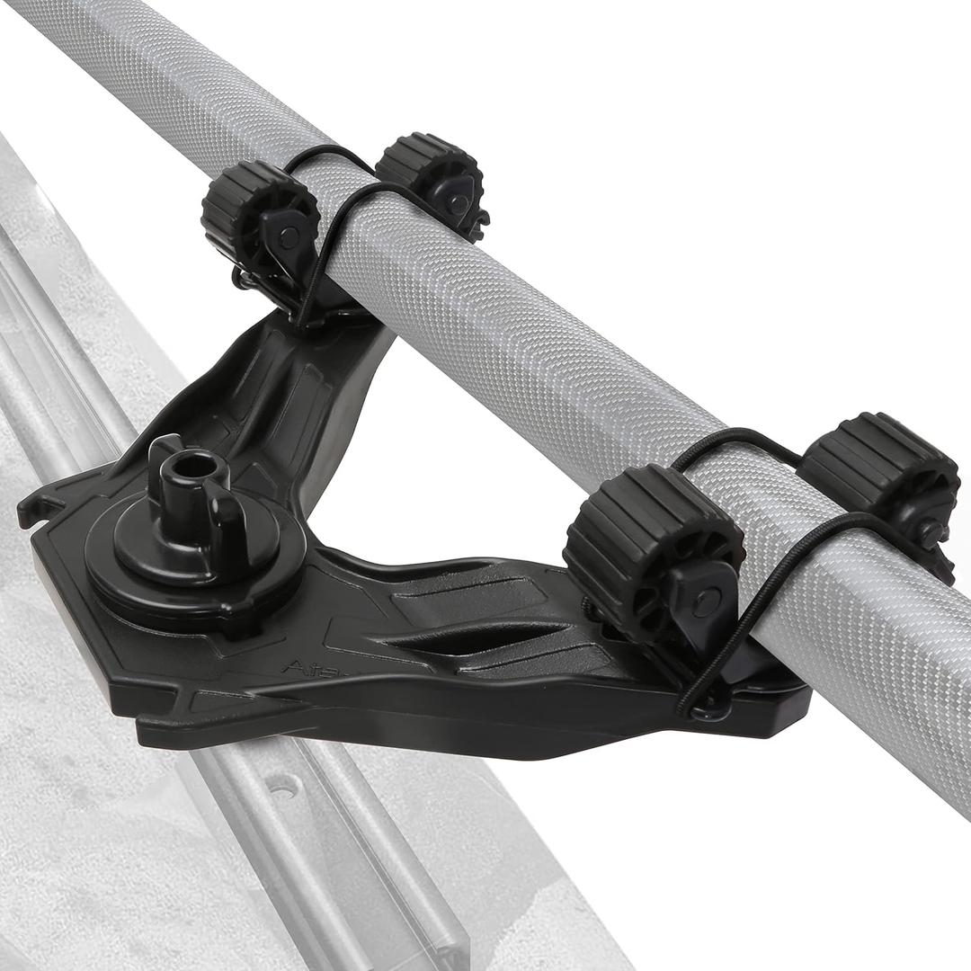 Kayak Paddle Holder, Kayak Accessories for Fishing, Dual Head Kayak Track Mount Accessories, Offset Paddle Holder for Kayaking, Kayak Rail Accessories, Standard
