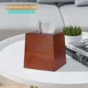 Tissue Box Cover,Wooden Tissue Box Holder,Farmhouse Style,Wood Tissue Box Cover Rectangle,Tissue Box,for Bathroom,Kitchen,Bedroom,Dining Table,Office (Red Walnut Color)