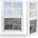 Shed Windows 2 Pack, Chicken Coop Windows 24" x 36" with Tempered Glass and Fiberglass Screen, Flush Mounted Small Window for Shed, Barns, Playhouse, Household, Garage (White)