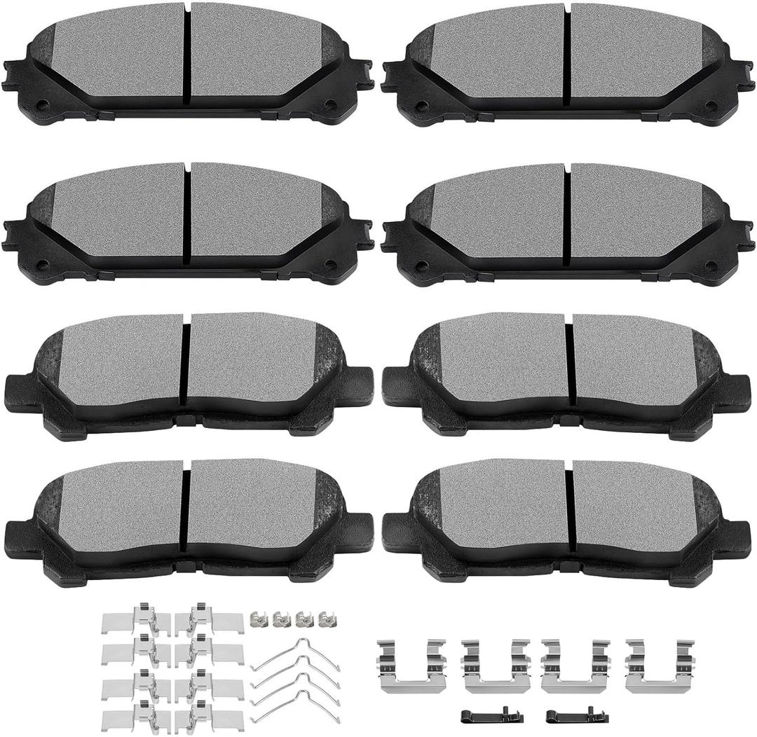 SCITOO Ceramic Front Rear Disc Brake Pad Set fit for 2008-2013 for TOYOTA Highlander