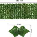 DearHouse 98.4x39.4in Artificial Ivy Privacy Fence Wall Screen, Artificial Hedges Fence and Faux Ivy Vine Leaf Decoration for Outdoor Garden Decor