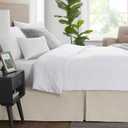 Nestl Linen Full XL Bed Skirt - Full XL Size Bed Skirt 14 Inch Drop - Brushed Microfiber Bed Skirts - Hotel Quality Pleated Bed Skirt - Shrinkage & Fade Resistant