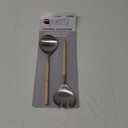 NATURAL RATTAN HANDLED SALAD SERVERS