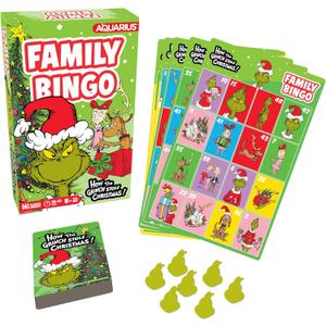 Aquarius Grinch Family Bingo Game - Fun Family Party Game for Kids, Teens and Adults - Entertaining Family Game Night Gift - Officially Licensed Grinch Merchandise - Ages 6 and Up