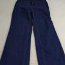Women's Navy Blue Flared High Rise Regular Stretchable Denim Jeans
 M