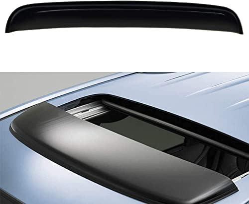 BOOGADEE Original 43inch Universal Fit Rain Snow Guard Sun Roof Wind Shade Deflector,1pc Tape-On Dark Smoke Tint Auto Moonroof Window Visor |RN110|