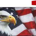 American Flag Welcome Magnetic Mailbox Cover, Mailbox Wrap Decorative for Garden Yard Home 25.5x21 in