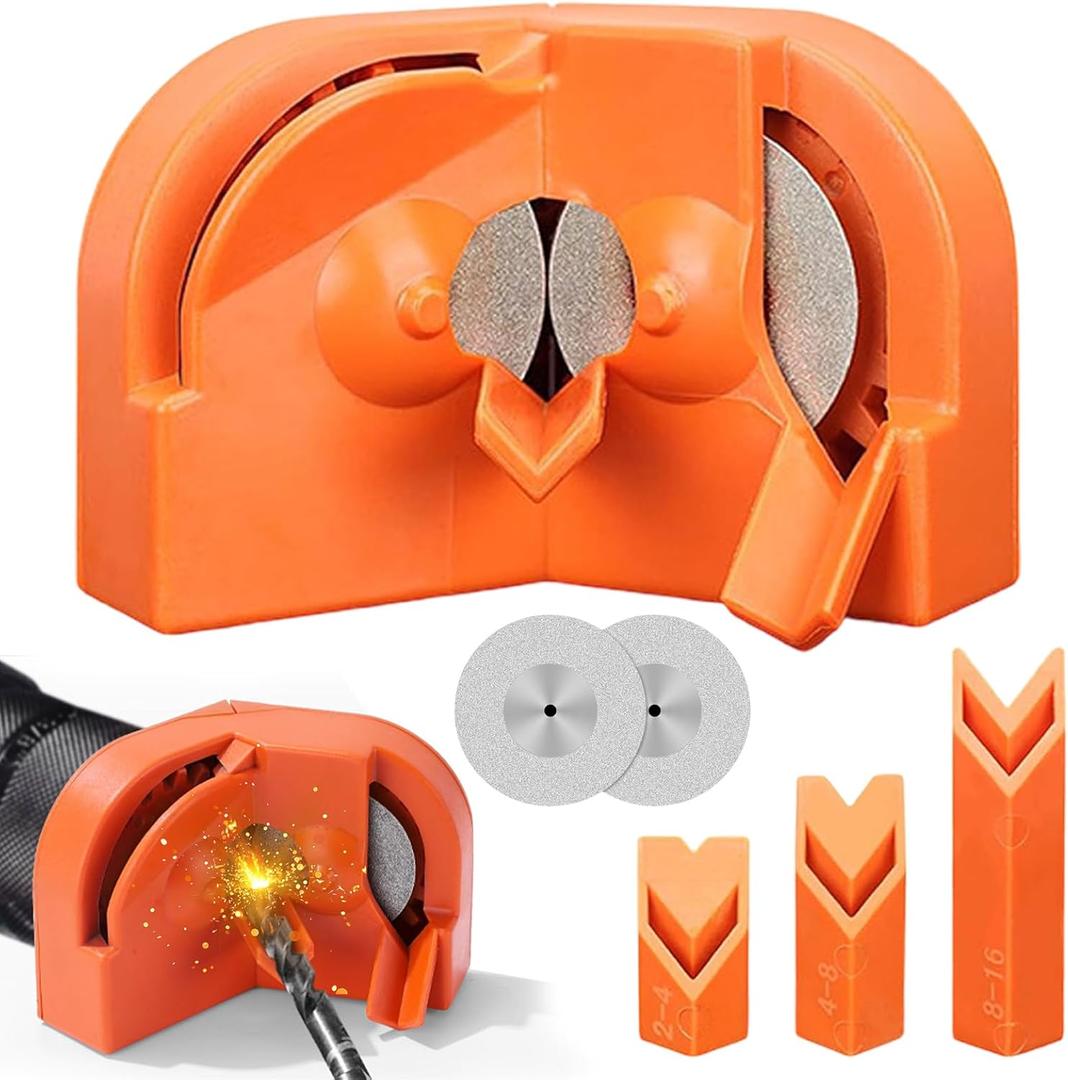Drill Bit Sharpener, Drill Bit Sharpener for All Bits(5/64''- 5/8''), Multipurpose Drill Bits Grinding Sharpener, Portable Drill Grinder Grinding Tool, Powered by Electric Drills