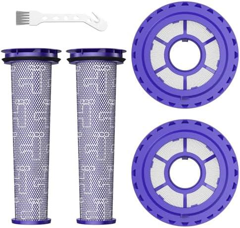 Filters Replacement for Dyson DC41 DC65 DC66 UP13 UP20 UP30 Animal, Multi Floor and Ball Vacuum Ball Animal 2 Ball Animal 3, 1 Pack Post Filters & 2 Pack Pre Filter Replacement Parts
