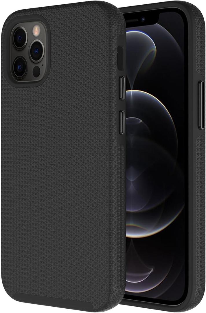 AXS PROTech Case Compatible with Apple iPhone 12,iPhone 12 Pro - Black AXS PROTech Case Compatible with Apple iPhone 12,iPhone 12 Pro - Black