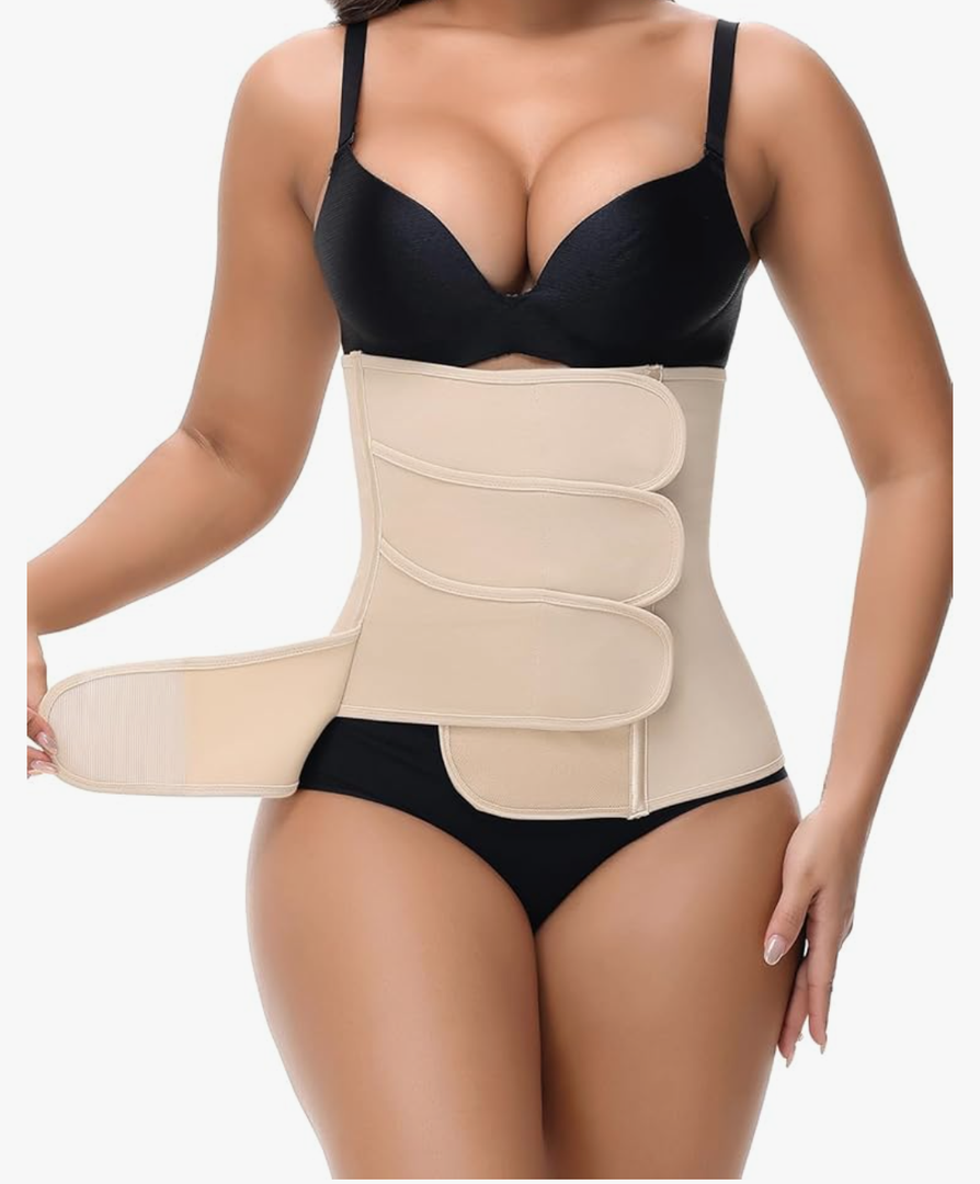 SHAPSHE Waist Trainer for Women Postpartum Recovery Wrap Waist Cincher Corset Shapewear Belly Band L