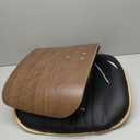 VECELO Armless Office, Computer, Desk Chair with Wheels, Wood Grain, Black