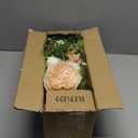 Lvydec 2 Pack Artificial Peony Flower Garland - 6ft Silk Peony Champagne Flower Garland Arch Flower Vine for Wedding Party Table Decoration (2, Champagne), PG-01