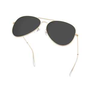 livho Sunglasses for Men Women Aviator Polarized Metal Mirror UV 400 Lens Protection (Gold Black)