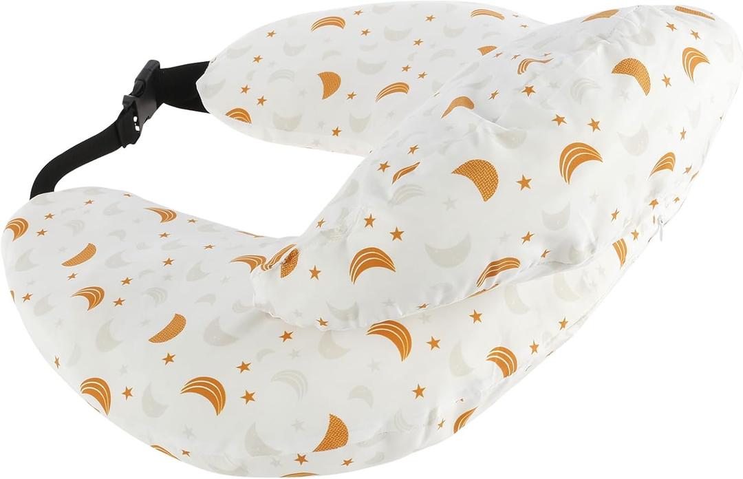 Large Size Home Feeding Pillow, Ergonomic Detachable Breastfeeding Pillow with Security Fence for Mom and Baby, Nursing Tool for Breastfeeding(Yellow)