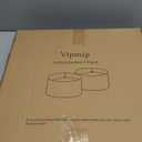 Line Lamp Shades Set of 2, Assembly Required Large Drum Lampshade 18" Top x 18" Bottom x 12" High, Replacement Lamp Shades for Table Lamps, Floor Lamps, Spider Fitter