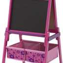 Delta Children Wooden Double-Sided Kids Easel with Storage -Ideal for Arts & Crafts, Homeschooling and More, Disney Minnie Mouse - Green guard Gold Certified, Drawing