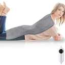 Large Heating Pad,20"x40" Extra Large Heating Pad for Back Pain Relief Electric Heating for Period Cramps Neck Shoulder Knee Pain Relief Moist/Dry Heat Auto Shut Off 10 Heat Setting Machine Washable