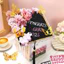 3 x JarThenaAMCS 30Pcs Black Glitter Cardstock DIY Graduation Cap Decoration Kits Construction Paper for Grad Caps with Glue Points for Congrats Grad Party Favors Supplies