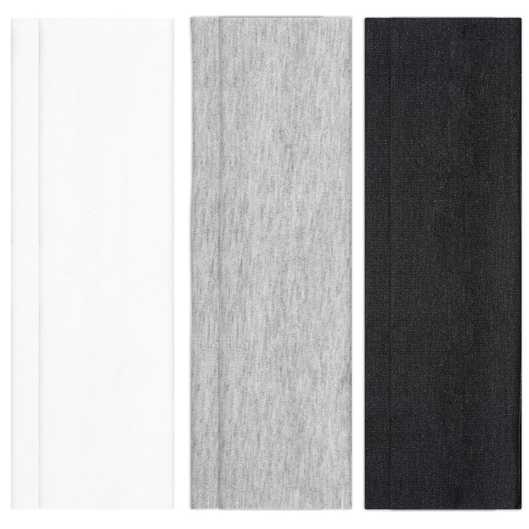 6 Pack Cotton Headbands, Yoga Headbands for Women, Wide Headband Cotton Stretchy Non Slip Sports Headband, Boho Elastic Workout Head Bands for Yoga Running Active Wear