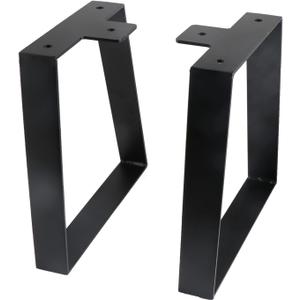 14 Inch Trapezoid Table Legs Black, DIY Furniture Metal Legs for Coffee Table, Bench Stool Cabinet Furniture Feet - Set of 2