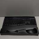 Wireless Keyboard and Mouse Combo,2.4G Full Size Wave Keys Ergonomic Keyboard with Wrist Rest for Natural Typing, 3 DPI Adjustable Ergonomic Silent Mouse for Computer/Laptop/Windows/Mac (Black)