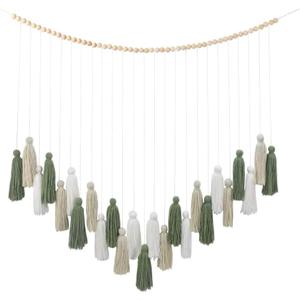 DrCor Sage Green Boho Tassel Garland  Back to School Classroom Bulletin Board & Fringe Banner, Teacher Gift, Girls Dorm or Reading Corner Decor