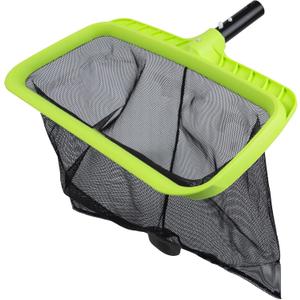 Sepetrel Swimming Pool Leaf Skimmer Net,Reinforced Frame Deep Rake Net (Plastic Edge)