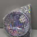 WERNNSAI Disco Ball Piata - Disco Party Decoration for Adult Birthday Party Supplies Hanging Disco Piata with Bat Blindfold Mirror Roller Skating Pull String, 12.2 x 12.2