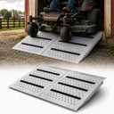 29" x 48" Upgraded Dual Layer Anti Slip Shed Ramps with Strips, 1500 LBS Heavy Duty Ramps for Sheds, Punch Plate Lawnmower Loading Ramp Set for Lawn Tractor ATV Garages Barns Wheelbarrow, 2PC