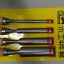 4 Pieces Wood Chisel Set for Woodworking, Professional Wood Chisel Tool Carpenter Gouge CR-V Steel Semi-Circular Edge Sharp Blade 8mm(1/4")/12mm(1/2")/18mm(3/4")/25mm(1") (Full Size-4PCS)