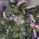 24 Inch Purple Wreath for Front Door with Eucalyptus Leaves and Lavender, All-Season Artificial Spring Summer Wreath for Indoor Outdoor Wedding Farmhouse Holiday